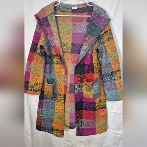 Multicolor Hooded Women's Sweater